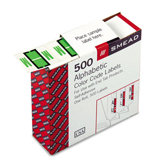 A-Z Color-Coded Bar-Style End Tab Labels, Letter M, Light Green, 500/Roll