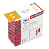 Single Digit End Tab Number 0 Labels, 250/Roll