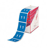 Single Digit End Tab Number 1 Labels, 250/Roll