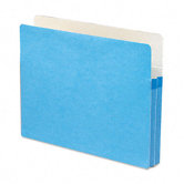 1 3/4" Expansion Colored File Pocket, Straight Tab, Letter, Blue