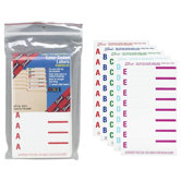 Top-Tab Folder Labels, A-Z, 3-7/16"x9/16", 568 per Pack, Assorted