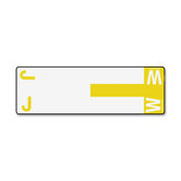 Alpha-Z Color-Coded First Letter Name Labels, A & N, 100/Pack, J & W, Yellow