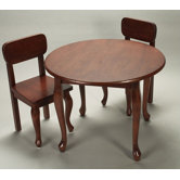 Queen Anne Kids 3 Piece Table and Chair Set