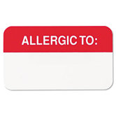 Medical Labels for Allergies, 250/Roll