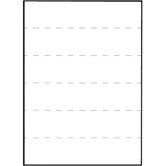 Transcription Label,Ruled,6/Sheet,8-1/2"x2",100 per Box,White