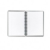 Black/Burgundy Leatherette Notebook, College Rule, 8-1/4 x 5-7/8, 96-Sheet