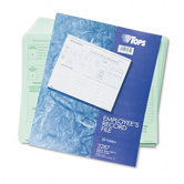 Employee Record File Folders, Straight Cut, Letter, 2-Sided, Green Ink, 20/Pack