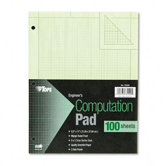 Engineering Computation Pad, Quad Rule, Letter, 100 Sheets/Pad