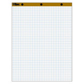 Easel Pad, 1" Square Ruled, 50 Sheets, 27"x34", 2 per Carton, White