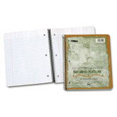 Second Nature Subject Wirebound Notebook, College Rule, Letter, White, 50