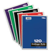 Wirebound 3-Subject Notebook, College Rule, 120 Sheets/Pad