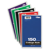 Wirebound 3-Subject Notebook, College Rule, 150 Sheets/Pad