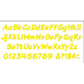 Ready Letters 4 Inch Italic Yellow