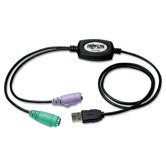 Usb To Ps/2 Adapter, Usb-A Male To 2 X Ps2 Female