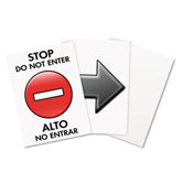 Tent Floor Sign, Doublesided, Plastic, 10 1/2 x 25 1/2, Black