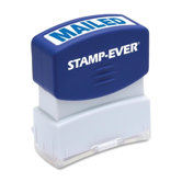 Stamp, Pre-Inked, "Mailed", 9/16"x1-11/16" Imp, Blue
