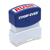 Stamp, Pre-Inked, "Rush", 9/16"x1-11/16" Imp, Red