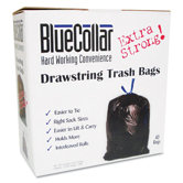 Bluecollar Drawstring Trash Bags, 40/Box