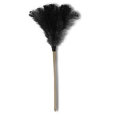 16" Handle Professional Ostrich Feather Duster in Black