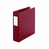 D-Ring Binder with Label Holder, 2in Capacity, Red