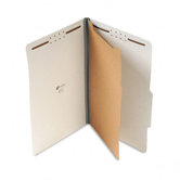 Pressboard Classification Folder, Legal, Four-Section, 10/Box