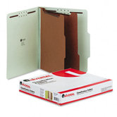 Pressboard Classification Folder, Letter, Six-Section, 10/Box