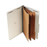 Pressboard Classification Folder, Legal, Eight-Section, 10/Box