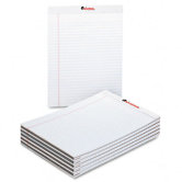 Perforated Edge Writing Pad, Legal/Margin Rule, 50 Sheets, 12-Pack
