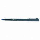 Roller Ball Stick Pen, Blue Ink, Fine, 12/Pack