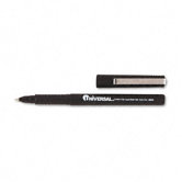 Roller Ball Stick Pen, Black Ink, Extra Fine, 12/Pack