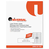 Laser Printer Permanent Labels, 1000/Box