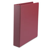 Suede Finish Vinyl Round Ring Binder, 1.5" Capacity, Maroon