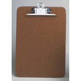 Hardboard Clipboard in Brown