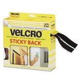 Sticky-Back Hook and Loop Fasteners In Dispenser, 3/4" X 30 Ft. Roll