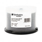 Inkjet Printable Spindle Dvd+R Discs, 4.7Gb, 16X, 50/Pack
