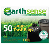 (50 per Carton) 33 Gallon EarthSense Recycled Can Liners