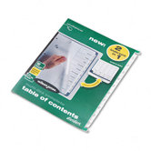 Multidex Index Black and White 10-Tab, Labeled 1-10, Letter, 10 per Set