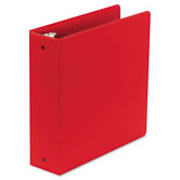 Basic Vinyl Round Ring Binder in Red