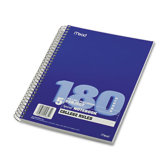 Spiral Bound Notebook, College Rule, 8 X 10-1/2, Twin Wire, 180 Sheets/Pad