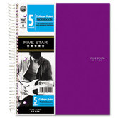 Five Star Hook 'N Go! Wirebound Notebooks, College, 8 1/2 X 11, 1 Subject 100 Sheets