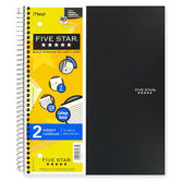 Notebook, Wirebound, 2-Subject, 120 Sheets, 11"x8-1/2", Assorted
