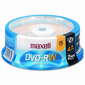 Spindle Dvd-Rw Discs, 4.7Gb, 2X, 15/Pack