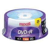 DVD+R Discs, 4.7GB, 16x, Spindle, Silver, 25/Pack