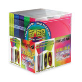 Double Slimline Jewel Case, 5mm Case, 25 per Box, Assorted