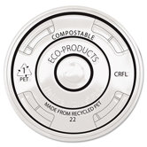 Recycled Content Clear Plastic Cold Drink Cup Lids, Clear, 1000/Carton