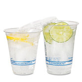 Bluestripe Recycled Content Cold Drink Cups, 9 Oz., 50/Pack