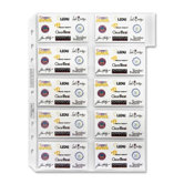 3-Ring Business Card Pages, 100 Card Cap, 11"x8-1/2", Clear