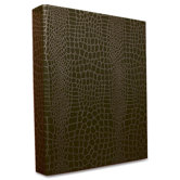 ProFormance Crocodile Embossed Ring Binder, 1" Capacity, Brown
