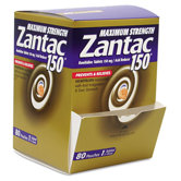 Zantac Maximum Strength 150mg Acid Reducer, 1 per Pack, 80 Packs/Box