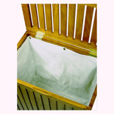 Genuine Teak Jumbo Hamper with Removable Laundry Bag